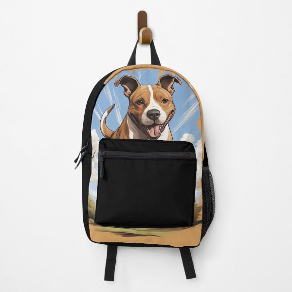 Item preview, Cute Amstaff Running In the Wild Cartoon Amstaffwear designed and sold by BuddyBuilder.