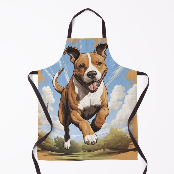 Item preview, Cute Amstaff Running In the Wild Cartoon Amstaffwear designed and sold by BuddyBuilder.
