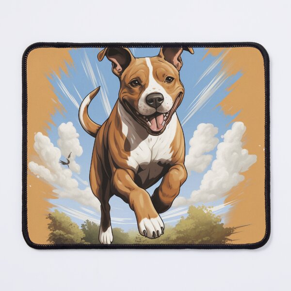 Item preview, Cute Amstaff Running In the Wild Cartoon Amstaffwear designed and sold by BuddyBuilder.