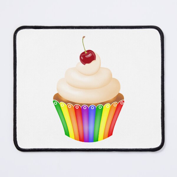 Item preview, Cupcake in a rainbow cup. Rainbow cake. designed and sold by Mallva.