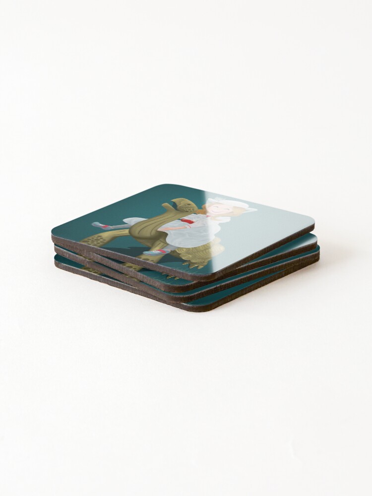 Thumbnail 4 of 5, Coasters (Set of 4), Turtle Ride designed and sold by LunarFoxID.
