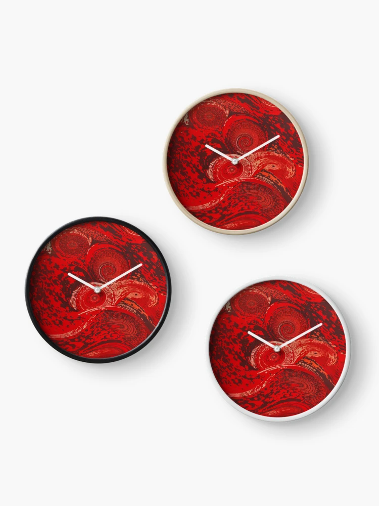 Thumbnail 3 of 4, Clock, Ruby Rhapsody designed and sold by LabZoidd.