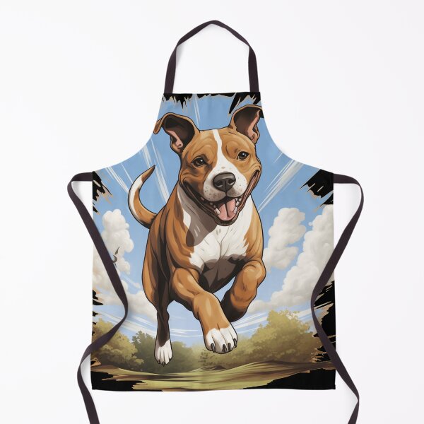 Item preview, Cute Amstaff Running In the Wild Cartoon Amstaffwear designed and sold by BuddyBuilder.