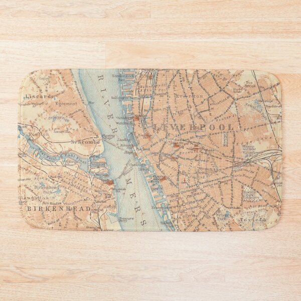 Item preview, Vintage Map of Liverpool and Birkenhead England (1910) designed and sold by BravuraMedia.