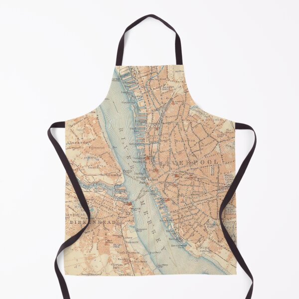 Item preview, Vintage Map of Liverpool and Birkenhead England (1910) designed and sold by BravuraMedia.