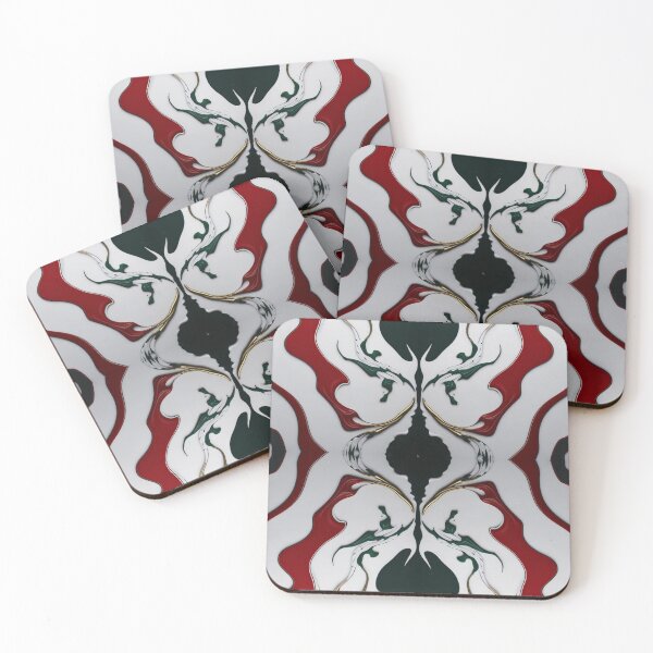 Item preview, marble white and red glitter Gold Fluid pattern designed and sold by SuraSu.