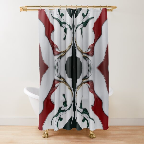 Item preview, marble white and red glitter Gold Fluid pattern designed and sold by SuraSu.