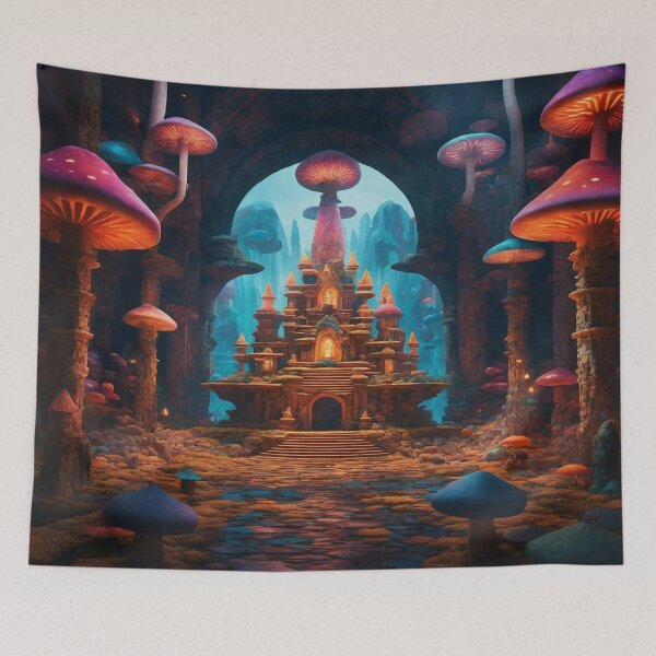 Item preview, Enchanting Mushroom Castle: A Whimsical Fungal Fantasy 29 designed and sold by TheTechnoCanvas.