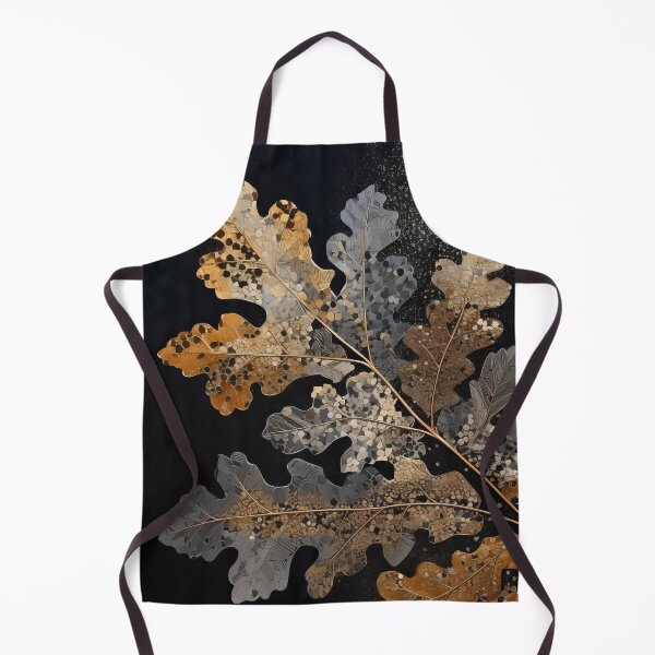 Item preview, Copy of Golden  oak leaf on black background in vintage style . designed and sold by MargaretWiktor.