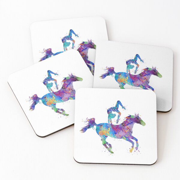 Item preview, Girl Equestrian Vaulting Watercolor designed and sold by LotusGifts.