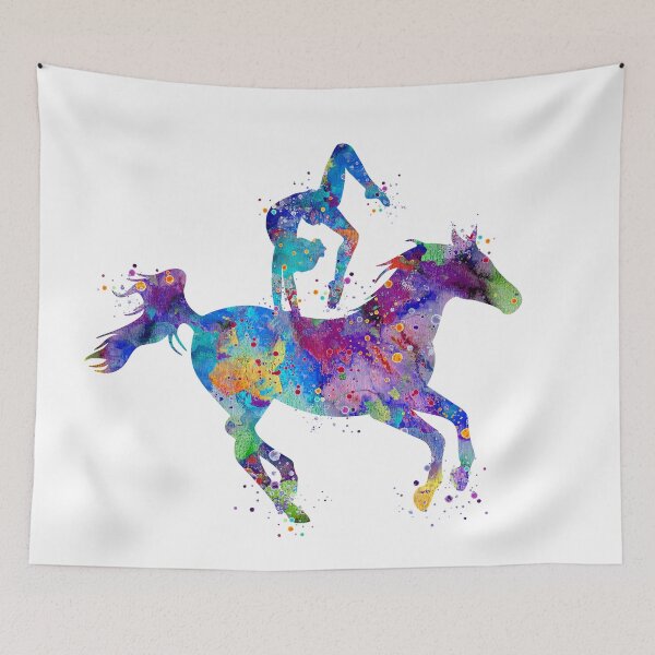 Item preview, Girl Equestrian Vaulting Watercolor designed and sold by LotusGifts.