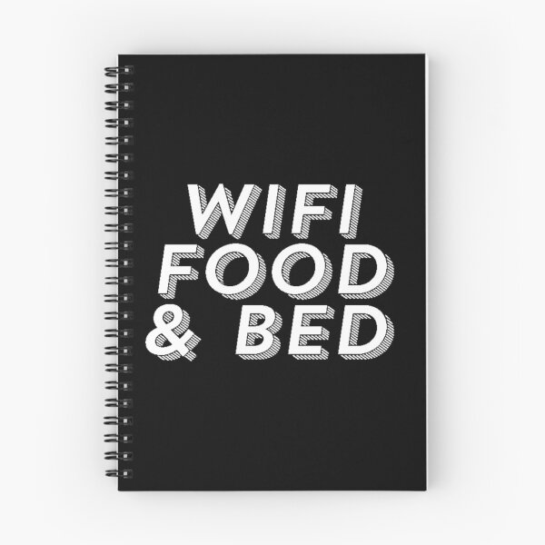 Item preview, Wifi Food and Bed Typography Design designed and sold by thedangernoodle.