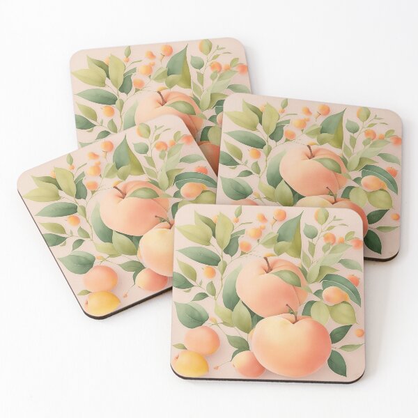 Item preview, Peach Delight: A Refreshing Watercolor designed and sold by pattern-atelier.