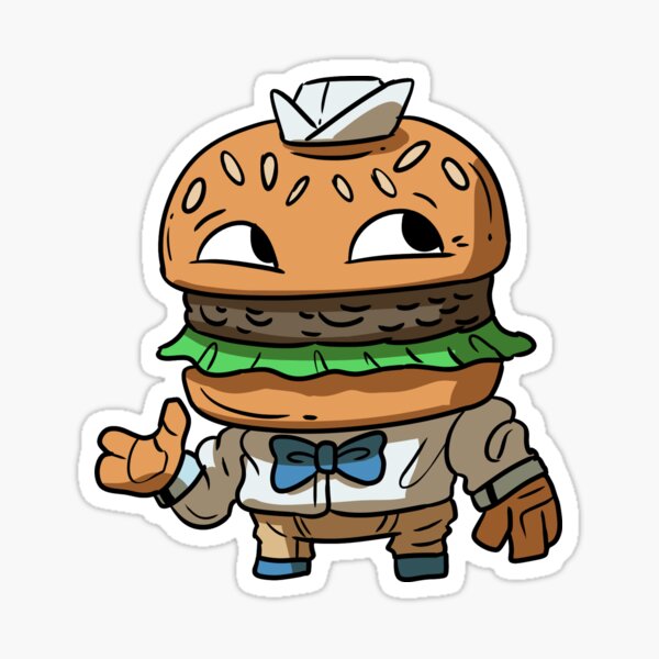 Burger Head Sticker