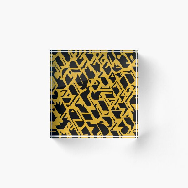Item preview, Diseño contemporáneo de formas en negro y amarillo mostaza. designed and sold by JBunnieDesign.
