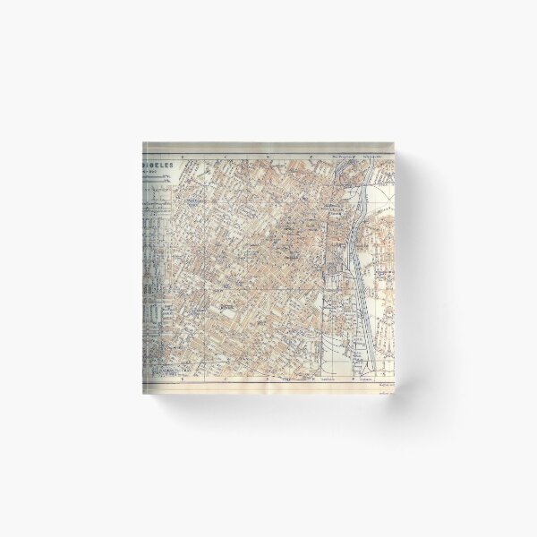 Item preview, Vintage Map of Los Angeles CA (1909) designed and sold by BravuraMedia.