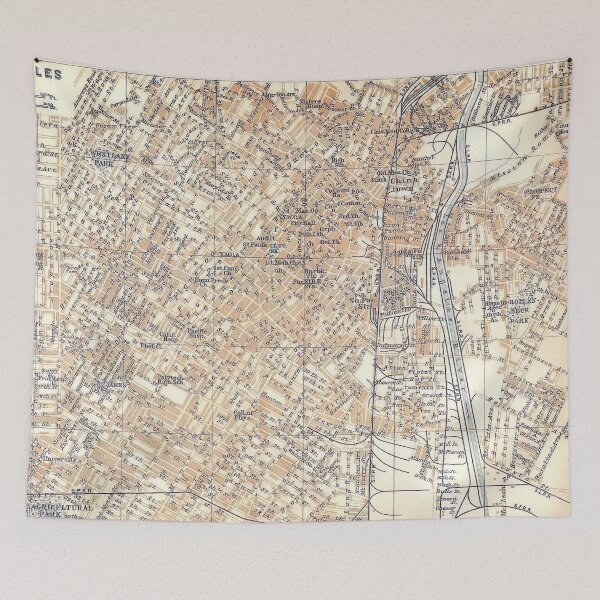 Item preview, Vintage Map of Los Angeles CA (1909) designed and sold by BravuraMedia.
