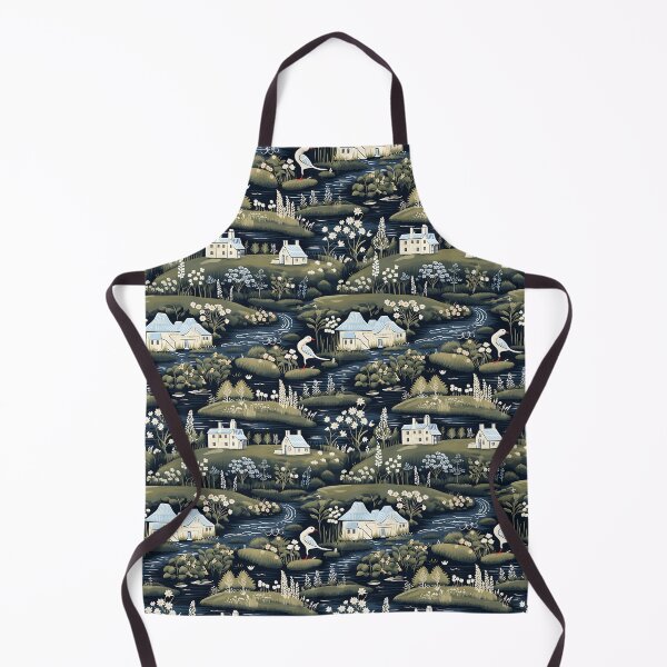 Item preview, Charming Townscapes - Pattern with a Beautiful View of a Small Town designed and sold by vadimcarazan.