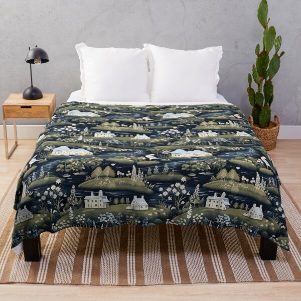 Item preview, Charming Townscapes - Pattern with a Beautiful View of a Small Town designed and sold by vadimcarazan.