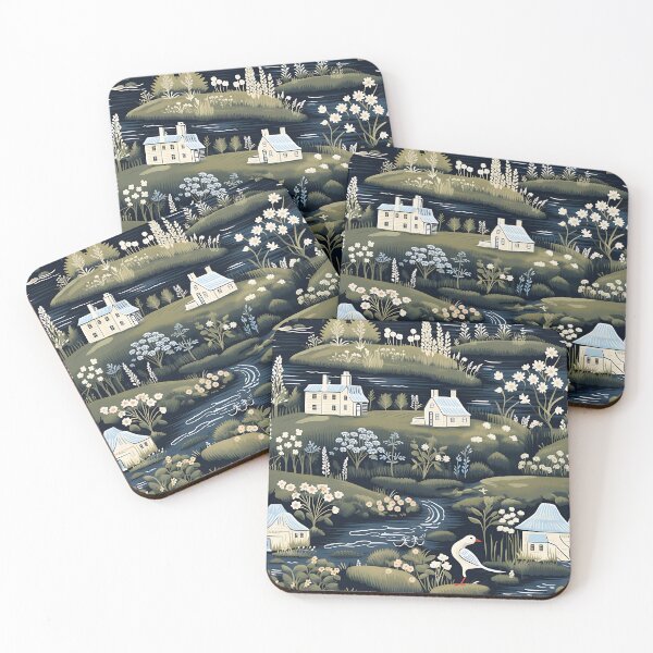 Item preview, Charming Townscapes - Pattern with a Beautiful View of a Small Town designed and sold by vadimcarazan.