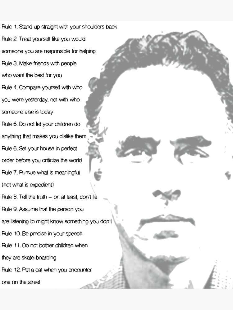 Remolque Legado Caracterizar Jordan Peterson 12 Rules for Life" Greeting Card for Sale by lauragfarb |  Redbubble