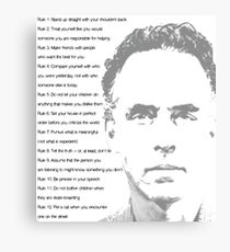Jordan Peterson 12 Rules for Life Canvas Print