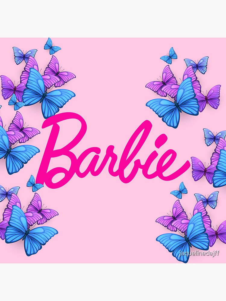 Download Butterflies Glittery Barbie Wallpaper