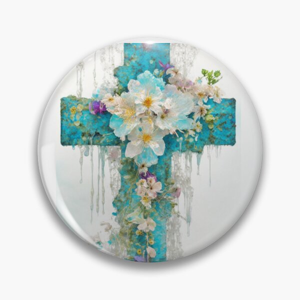 Item preview, Floral Cross with icicles designed and sold by theL3Studio.
