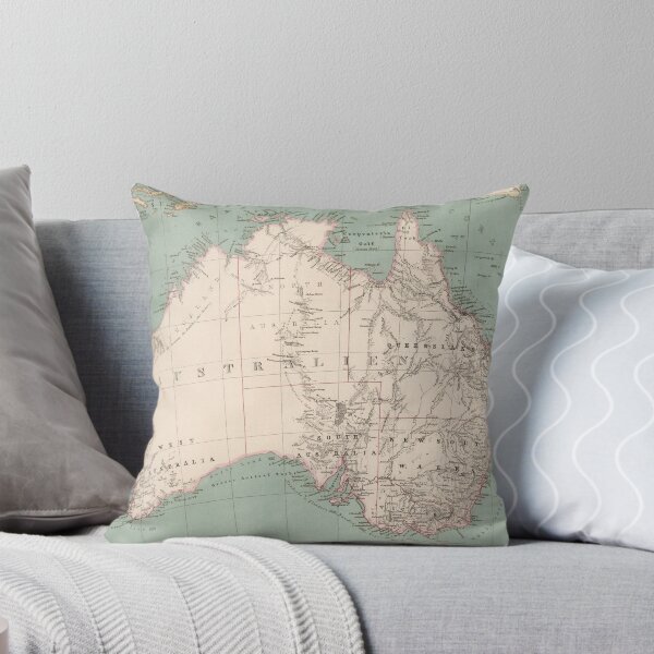 Item preview, Vintage Topographic Map of Australia (1868) designed and sold by BravuraMedia.