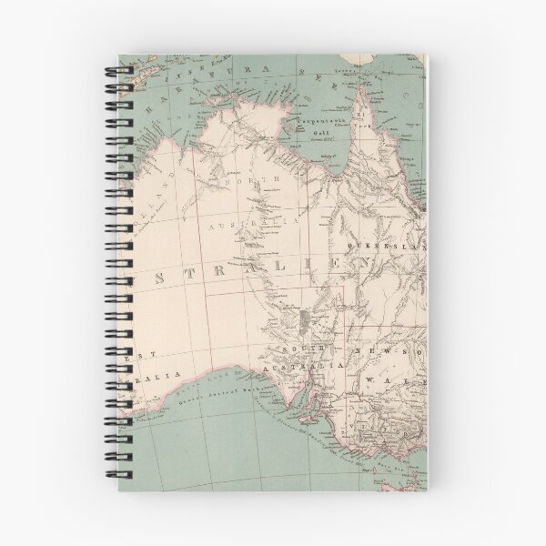 Artikelvorschau, Vintage Topographische Karte von Australien (1868) entworfen und verkauft von BravuraMedia.