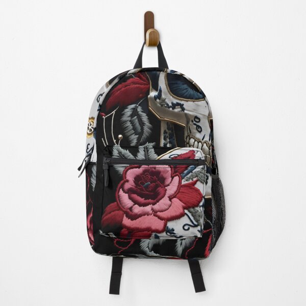 Item preview, Gothic Flower skull head embroidery designed and sold by ElLocoMus.