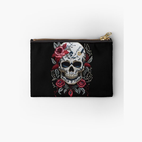 Item preview, Gothic Flower skull head embroidery designed and sold by ElLocoMus.