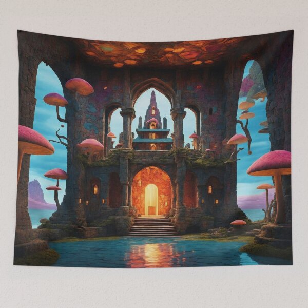 Item preview, Enchanting Mushroom Castle: A Whimsical Fungal Fantasy 30 designed and sold by TheTechnoCanvas.