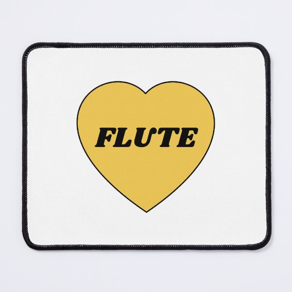 Item preview, I heart flute - I love my flute - flute player musician - flute girl designed and sold by Inspirationmotivation.
