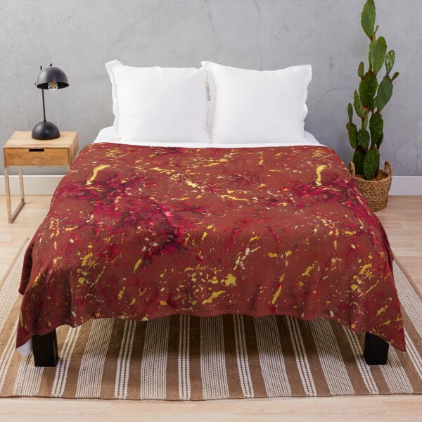 Item preview, Gold and Red Pattern designed and sold by Poetic Patterns Studio.