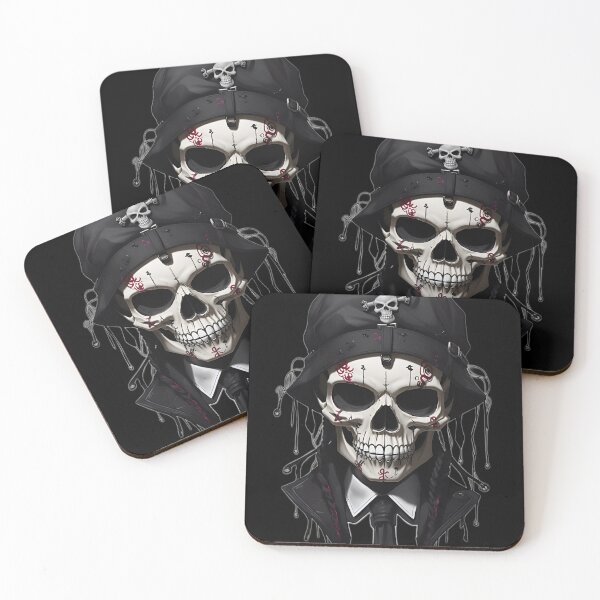 Item preview, Skull head in preppy goth style designed and sold by ElLocoMus.