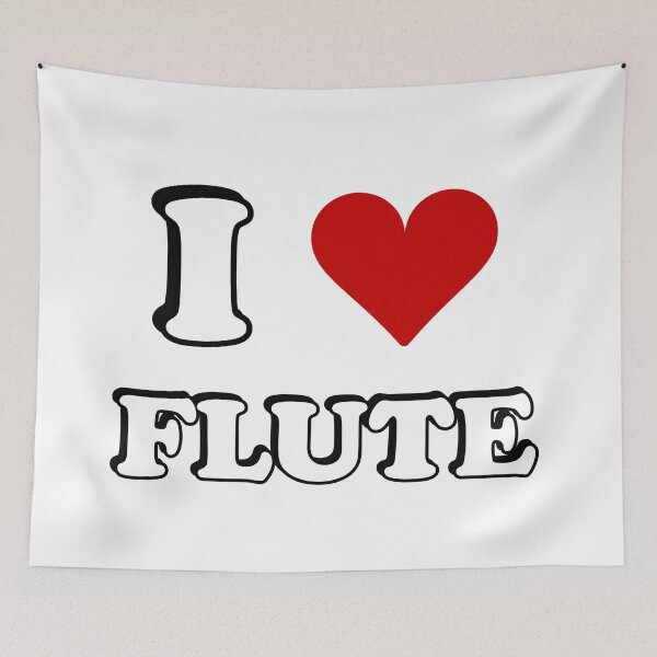 Item preview, I heart flute - I love my flute - flute player musician - flute girl designed and sold by Inspirationmotivation.