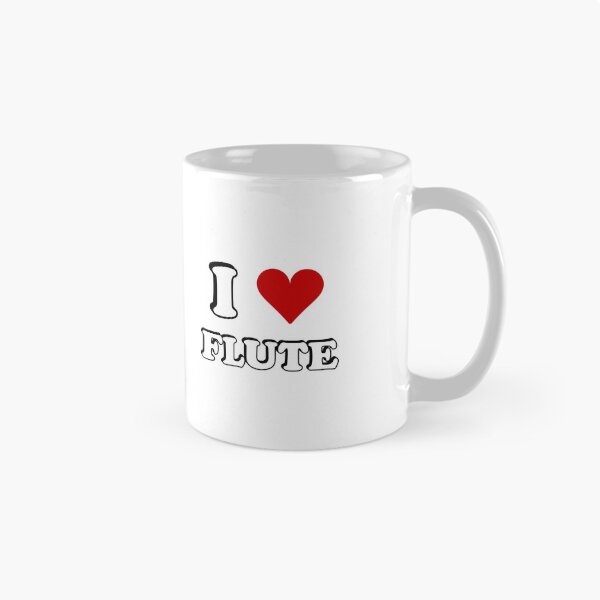 Item preview, I heart flute - I love my flute - flute player musician - flute girl designed and sold by Inspirationmotivation.