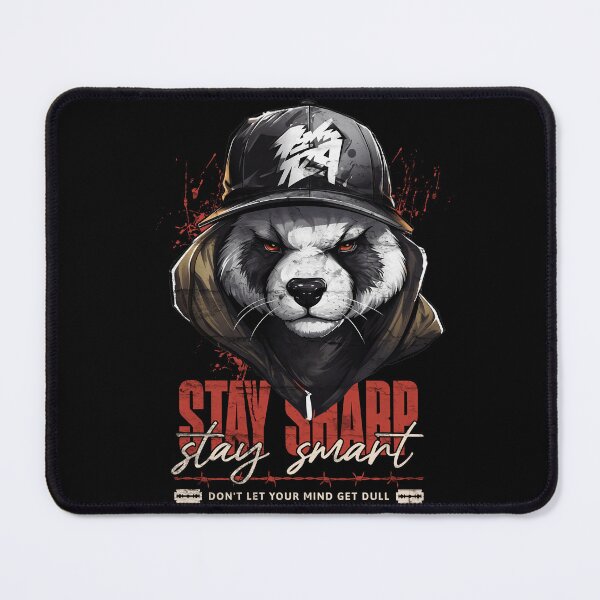 Item preview, Mindful Serious Panda: Stay Sharp, Stay Smart designed and sold by Zandalus.