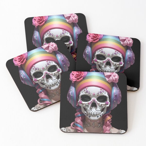Item preview, Glamour Pink Skull head in preppy goth style designed and sold by ElLocoMus.