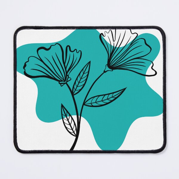 Item preview, Flower blue turquoise background designed and sold by jaquelinedejff.