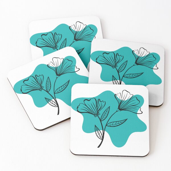 Item preview, Flower blue turquoise background designed and sold by jaquelinedejff.