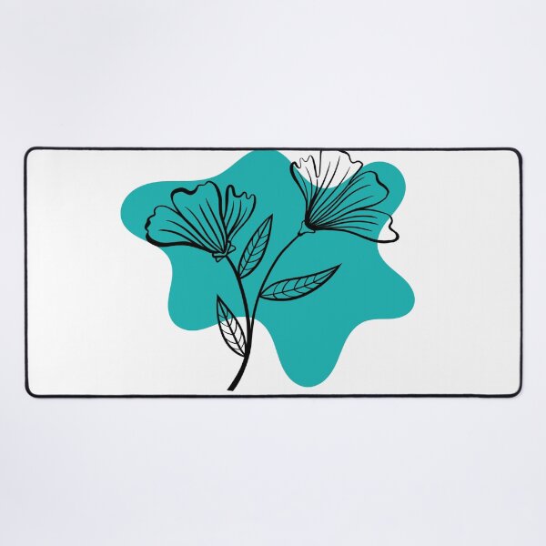 Item preview, Flower blue turquoise background designed and sold by jaquelinedejff.