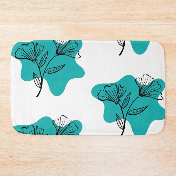 Item preview, Flower blue turquoise background designed and sold by jaquelinedejff.
