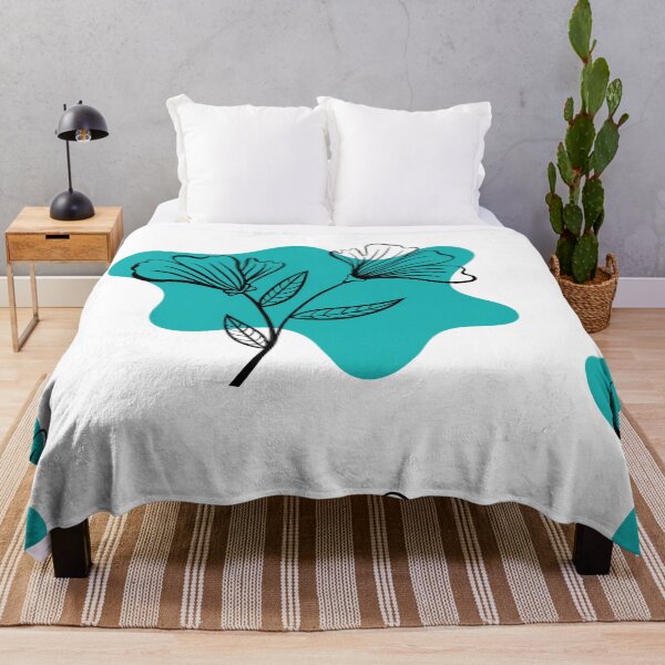 Item preview, Flower blue turquoise background designed and sold by jaquelinedejff.