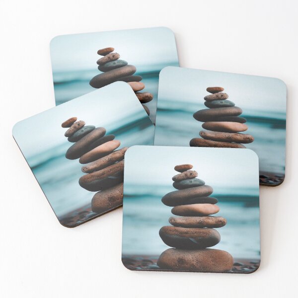 Item preview, Stacked stones on the beach designed and sold by GL Miller Designs.