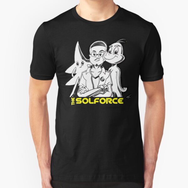 SolForce- Black. White. Yellow. Slim Fit T-Shirt