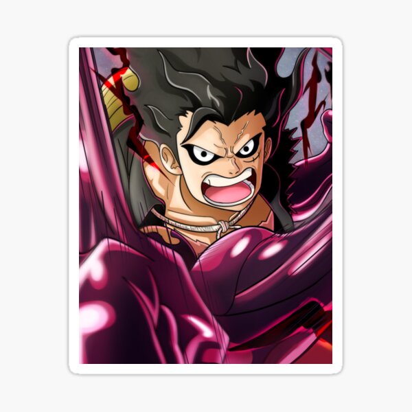 This is Luffy in gear 4 (Snakeman) Sticker for Sale by Gliphel