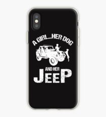 A Girl Her Dog And Her Jeep T-shirt iPhone Case