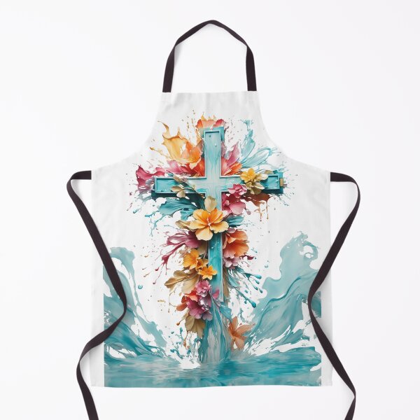 Item preview, Cross with flowers and a splash designed and sold by theL3Studio.